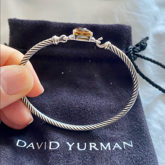 David yurman petite Wheaton bracelet citrine and diamonds size small - Picture 2 of 4